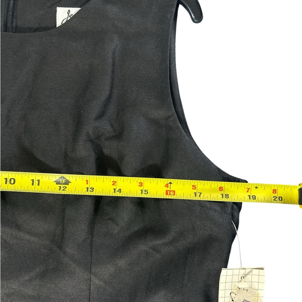 NWT Vintage Jennifer Eden Black Knee-Length Sheath Sleeveless Dress Size 12 - Picture 6 of 12